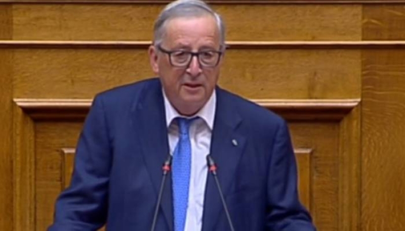 Γιούνκερ στη Βουλή: Ευρώπη χωρίς την Ελλάδα είναι οικοδόμημα ατελές