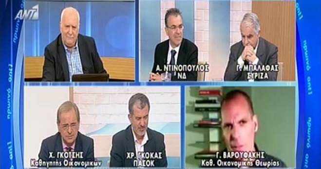 ΒΙΝΤΕΟ-Χαμός με Ντινόπουλο και Βαρουφάκη: Τον λέω "Μπαρουφάκη"