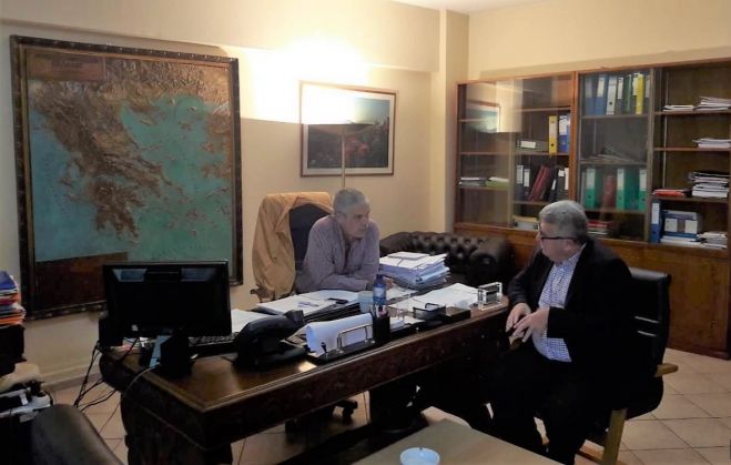 Συνάντηση εργασίας του Αντιπεριφερειάρχη  Φιλήμονα  Ζαννετίδη,  στο γραφείο του υπουργού Αγροτικής Ανάπτυξης και Τροφίμων