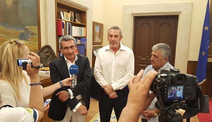 Τον πρόεδρο της ΟΣΕΚΚ δέχθηκε ο Περιφερειάρχης, στην τελική ευθεία για το φάιναλ-φορ του πρωταθλήματος μπάσκετ με αμαξίδιο