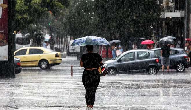 Καιρός αύριο: Βροχές και καταιγίδες σε όλη τη χώρα – Στους 34 βαθμούς η θερμοκρασία