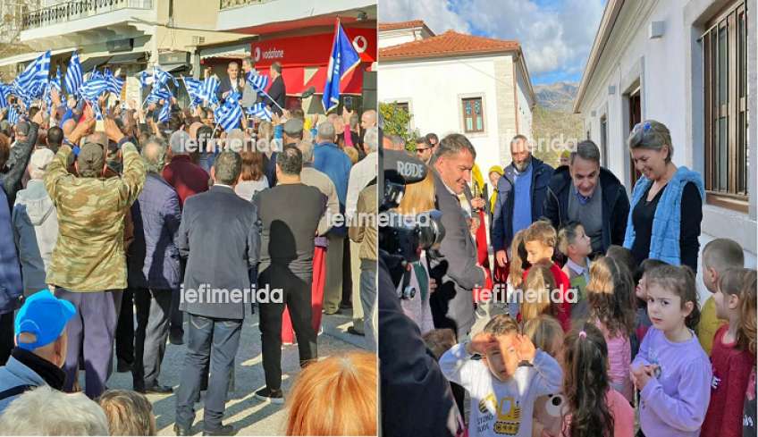 Ιστορική επίσκεψη του Κυριάκου Μητσοτάκη στη Χειμάρρα: Θερμή υποδοχή με συνθήματα «Ελλάς, Ελλάς» [εικόνες, βίντεο]