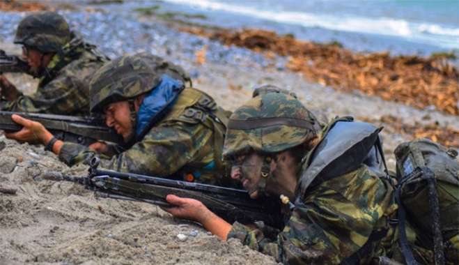 Θερινή εκπαίδευση της Στρατιωτικής Σχολής Ευελπίδων (ΣΣΕ), στο Πεδίο Ασκήσεων «ΚΑΝΑΠΙΤΣΑ» Λιτοχώρου, στις 30 Ιουλπιου 2018  Eurokinissi