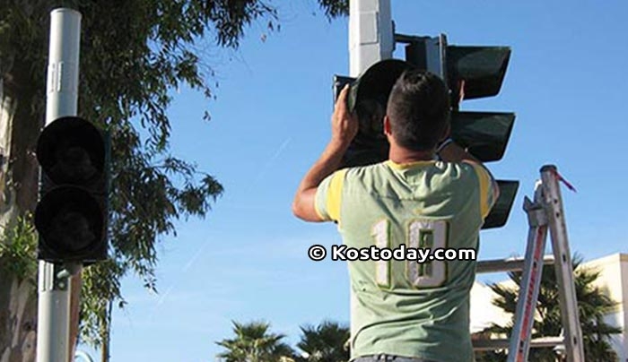 ΠΡΟΣΟΧΗ: ΒΛΑΒΗ στους φωτεινούς σηματοδότες στην είσοδο της πόλης στο ύψος της Eurobank