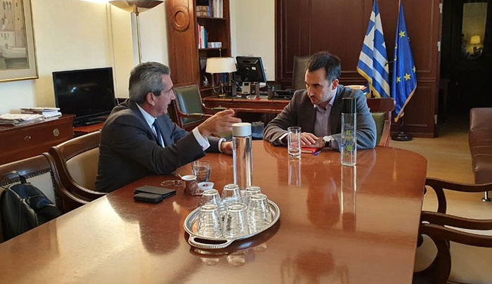 Συνάντηση εργασίας του Γιώργου Χατζημάρκου με τον Αλέξη Χαρίτση