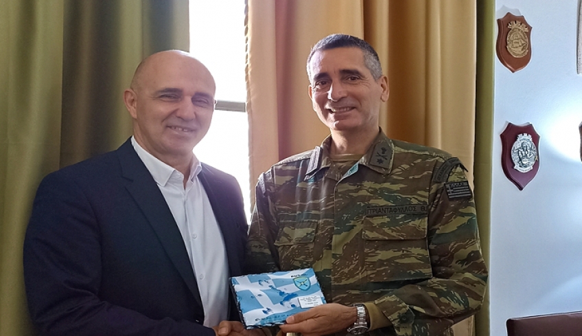Το Γραφείο Δημάρχου Λέρου επισκέφθηκε ο Διοικητής της 80 ΑΔΤΕ Ταξίαρχος κ. Θεοδόσιος Τριαντάφυλλος