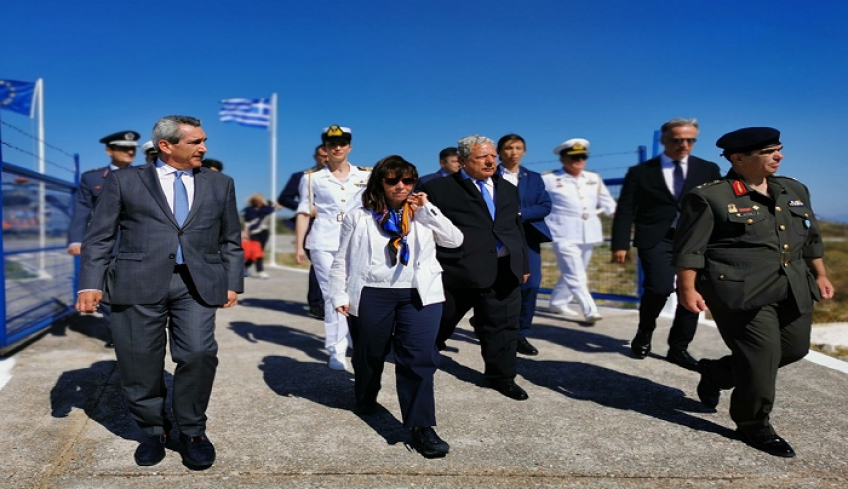 Την Πρόεδρο της Δημοκρατίας, Αικατερίνη Σακελλαροπούλου, υποδέχθηκε ο Περιφερειάρχης, σε Αγαθονήσι και Λειψούς