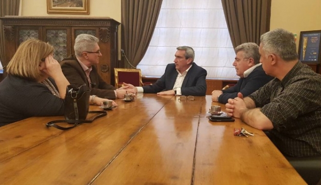 Συνάντηση του Περιφερειάρχη, Γιώργου Χατζημάρκου, με τον πρόεδρο του ΕΚΑΒ