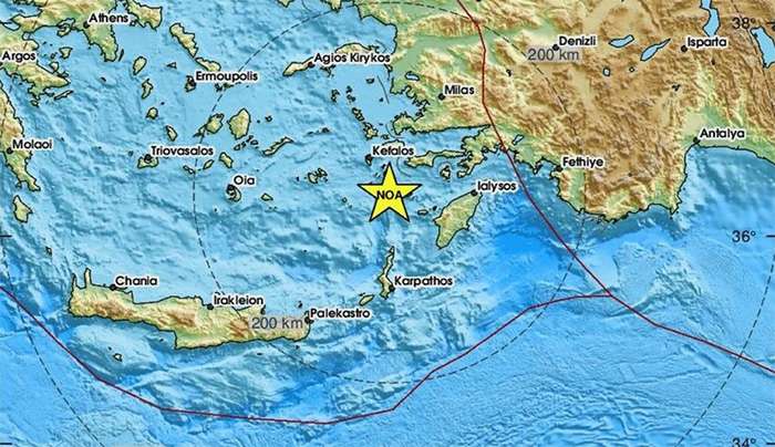 Σεισμός κοντά σε Τήλο και Νίσυρο (pics)