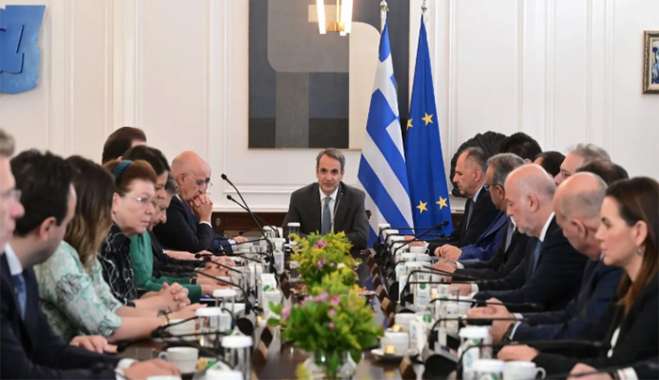 Συνεδρίαση του υπουργικού συμβουλίου υπό τον Κυριάκο Μητσοτάκη  TATIANA_BOLARI/EUROKINISSI