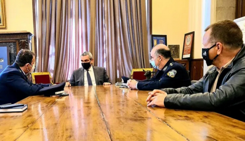 Συνεργασία του Περιφερειάρχη με τον νέο Περιφερειακό Αστυνομικό Διευθυντή Νοτίου Αιγαίου, Υποστράτηγο Εμμανουήλ Δουρβετάκη