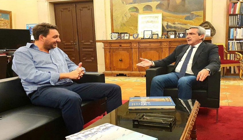 Συνεργασία του Περιφερειάρχη, Γ. Χατζημάρκου με τον δήμαρχο Χάλκης, Άγγελο Φραγκάκη