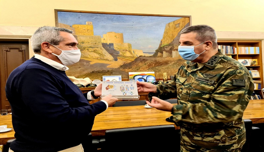 Συνάντηση του Περιφερειάρχη με τον Αρχηγό Γ.Ε.Σ., Αντιστράτηγο Χαράλαμπο Λαλούση