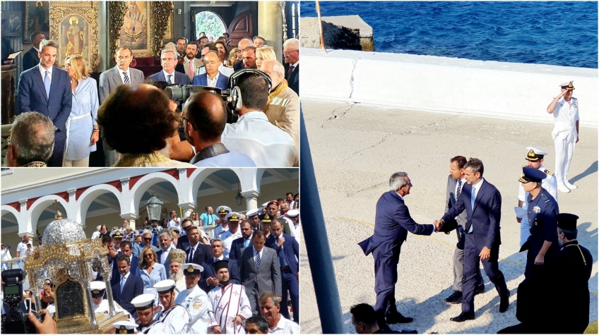 Στις εορταστικές εκδηλώσεις του Δεκαπενταύγουστου στην Τήνο ο Περιφερειάρχης, παρόντος του Πρωθυπουργού Κυριάκου Μητσοτάκη