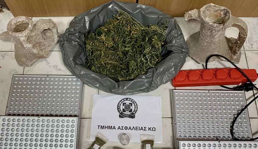 Συνελήφθη ημεδαπός για κατοχή-καλλιέργεια ναρκωτικών και κατοχή αρχαιοτήτων στην Κω