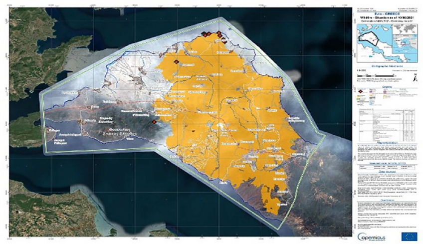Copernicus – Εύβοια: Η μεγαλύτερη καταστροφή από φωτιά στην ιστορία της Ελλάδας