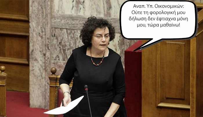 Άφησε άφωνους τους βουλευτές στην επιτροπή Οικονομικών υποθέσεων της Βουλής η Βαλαβάνη (Video)