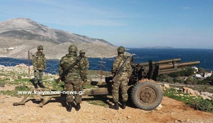 Πραγματοποιήθηκαν βολές Πυροβολικού στην Κάλυμνο