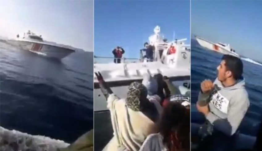 ΒΙΝΤΕΟ-ΣΟΚ! Η τουρκική Ακτοφυλακή επιχειρεί να βυθίσει βάρκα με πρόσφυγες στο Αιγαίο