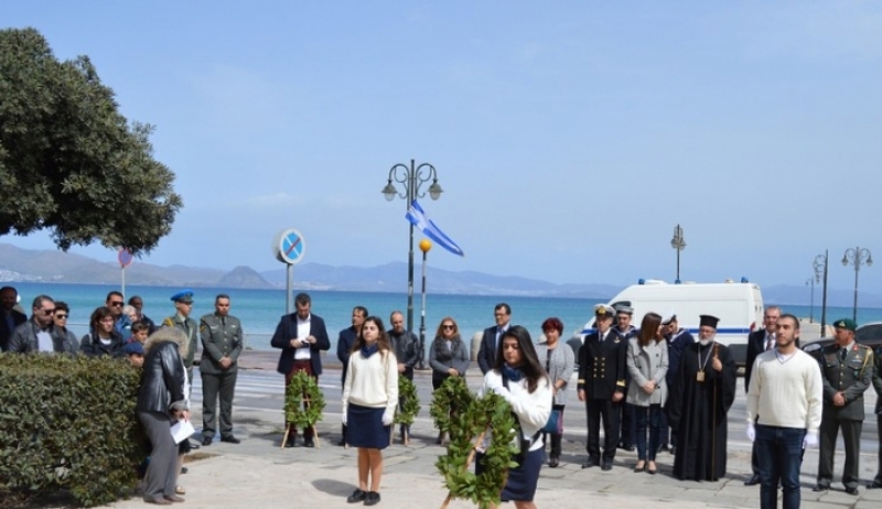 Με εθνικό παλμό &amp; υπερηφάνεια η κατάθεση στεφάνων στα 3 μνημεία των πεσόντων για την επέτειο της 25ης Μαρτίου (βίντεο)