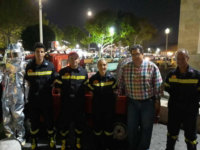 Ο Αντιπεριφερειάρχης Δωδεκανήσου κ. Χ. Κόκκινος στις ενημερωτικές δράσεις των εθελοντών πυροσβεστών