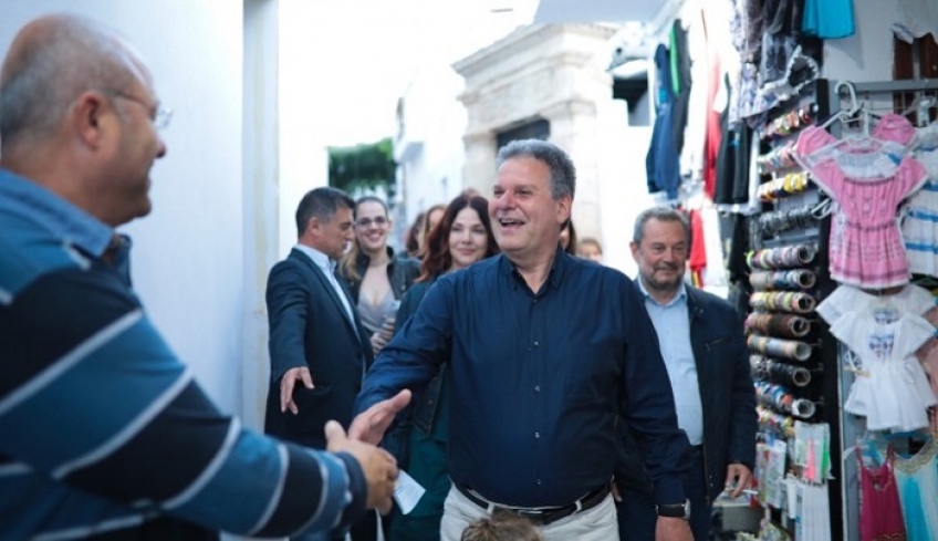 Περιοδεία του υποψήφιου περιφερειάρχη Νοτίου Αιγαίου Μανώλη Γλυνού σε Λίνδο και Ανάληψη