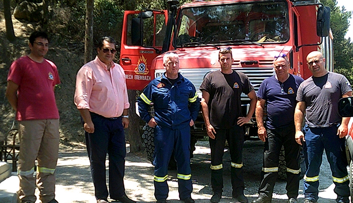 Περιοδεία του Αντιπεριφερειάρχη Δωδεκανήσου Χ. Κόκκινου στα πυροφυλάκια της Ρόδου και σε δασικούς δρόμους