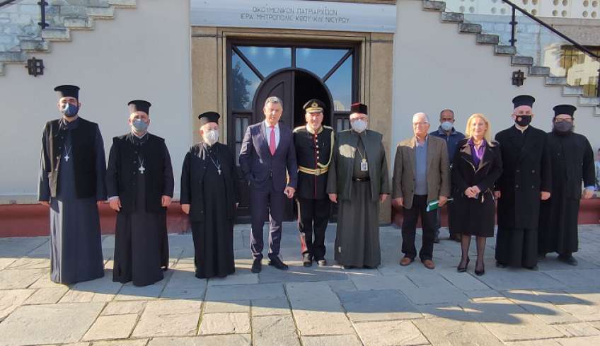 Ευχές και κάλαντα της Φιλαρμονική ΔΕ Κω, στην Ιερά Μητρόπολη και τον Σεβασμιώτατο