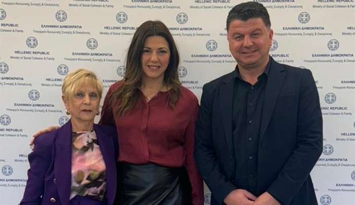 Συνάντηση του Δημάρχου Πάτμου Νικήτα Τσαμπαλάκη με την Υπουργό Κοινωνικής Συνοχής και Οικογένειας Σοφία Ζαχαράκη